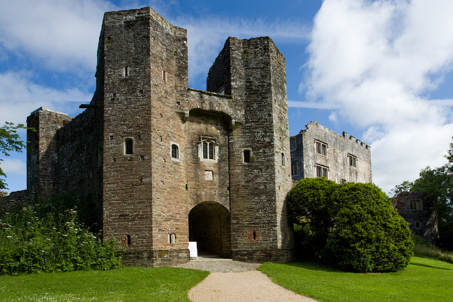 The gatehouse of Berry Pomeroy Castle near Totnes