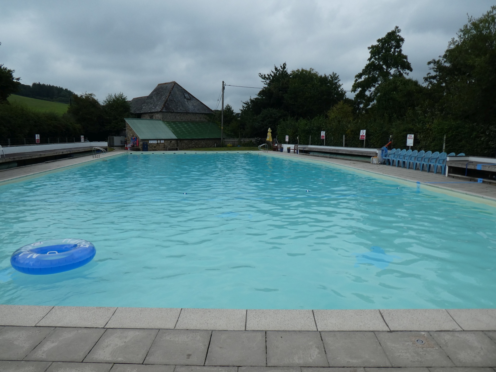 The river-fed open-air swimming pool at Chagford, on the north-east edge of Dartmoor